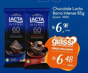 Giassi Supermercados Chocolate Lacta Barra Intense 85g oferta