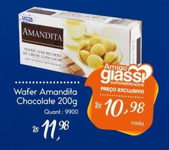 Giassi Supermercados Wafer Amandita Chocolate 200g oferta