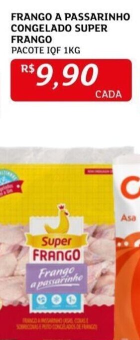 Assaí Atacadista FRANGO A PASSARINHO CONGELADO SUPER FRANGO PACOTE IQF 1KG oferta