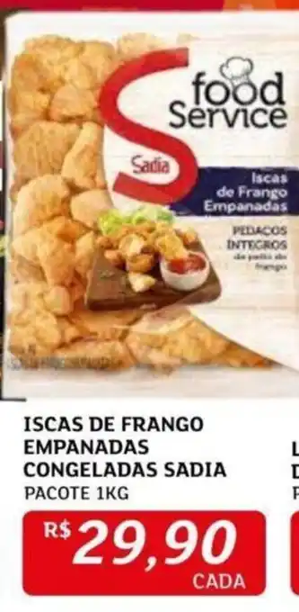 Assaí Atacadista ISCAS DE FRANGO EMPANADAS CONGELADAS SADIA PACOTE 1KG oferta