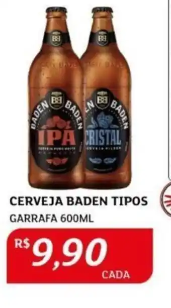 Assaí Atacadista CERVEJA BADEN TIPOS GARRAFA 600ML oferta