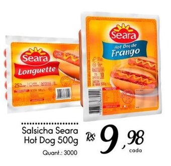 Giassi Supermercados Salsicha Seara Hot Dog 500g oferta