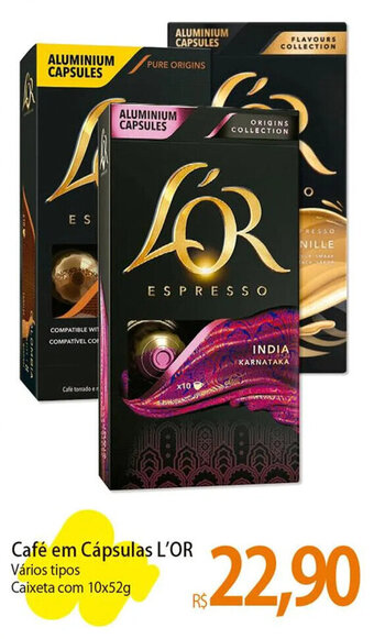 Atacadão Café em Cápsulas L'OR Vários tipos Caixeta com 10x52g oferta