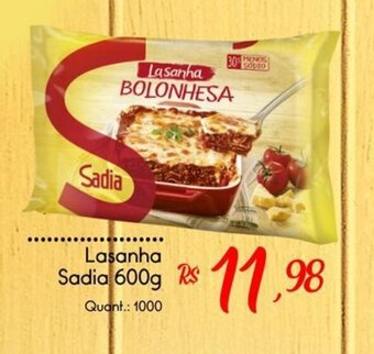Giassi Supermercados Lasanha Sadia 600g oferta