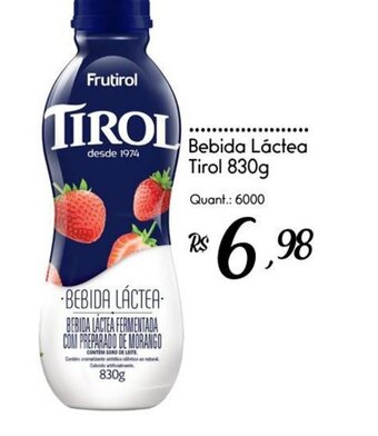 Giassi Supermercados Bebida Láctea Tirol 830g oferta