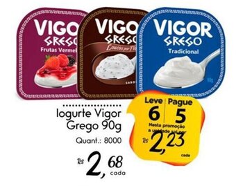 Giassi Supermercados logurte Vigor Grego 90g oferta