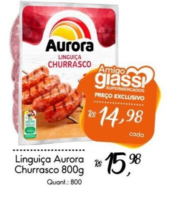 Giassi Supermercados Linguiça Aurora Churrasco 800g oferta