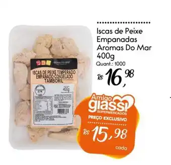 Giassi Supermercados Iscas de Peixe Empanadas Aromas Do Mar 400g oferta