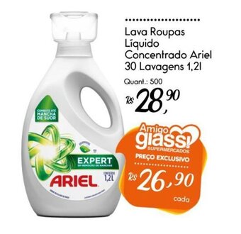 Giassi Supermercados Lava Roupas Líquido Concentrado Ariel 30 Lavagens 1,2L oferta