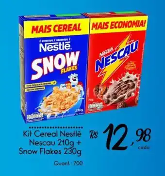 Giassi Supermercados Kit Cereal Nestlé Nescau 210g + Snow Flakes 230g oferta