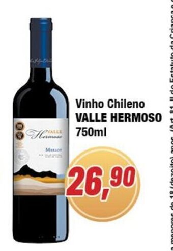 Rede Economia Vinho Chileno VALLE HERMOSO 750ml oferta