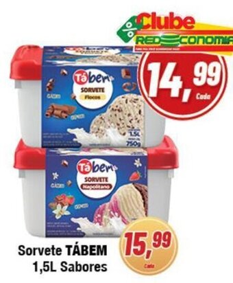 Rede Economia Sorvete TÁBEM 1,5L Sabores oferta