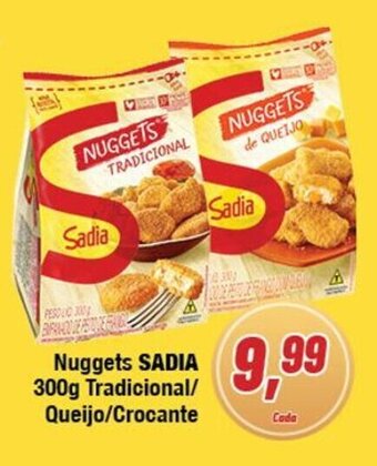 Nuggets SADIA 300g Tradicional/ Queijo/Crocante