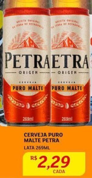 Assaí Atacadista CERVEJA PURO MALTE PETRA LATA 269ML oferta