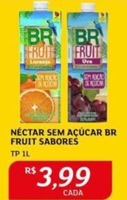 Assaí Atacadista NÉCTAR SEM AÇÚCAR BR FRUIT SABORES TP 1L oferta
