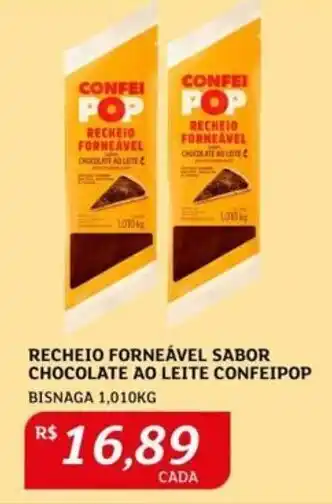 Assaí Atacadista RECHEIO FORNEÁVEL SABOR CHOCOLATE AO LEITE CONFEIPOP BISNAGA 1,010KG oferta