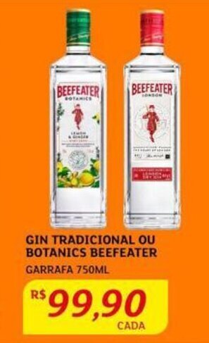 GIN TRADICIONAL OU BOTANICS BEEFEATER GARRAFA 750ML