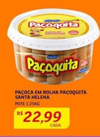 PAÇOCA EM ROLHA PAÇOQUITA SANTA HELENA POTE 1,25KG