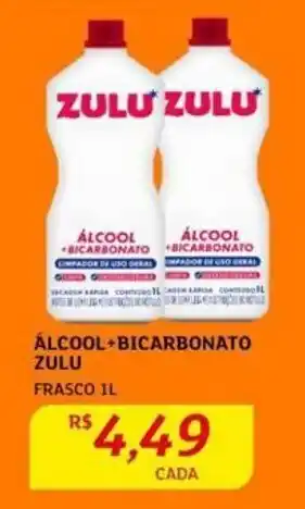 Assaí Atacadista ÁLCOOL BICARBONATO ZULU FRASCO 1L oferta