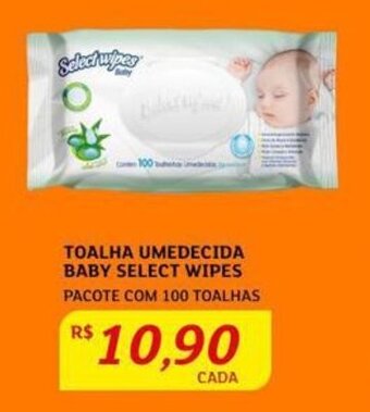 Assaí Atacadista TOALHA UMEDECIDA BABY SELECT WIPES PACOTE COM 100 TOALHAS oferta