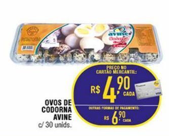 Mercantil Rodrigues Ovos de codorna avine oferta