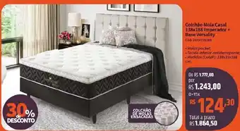 Colchão Mola Casal 138x188 Imperador +