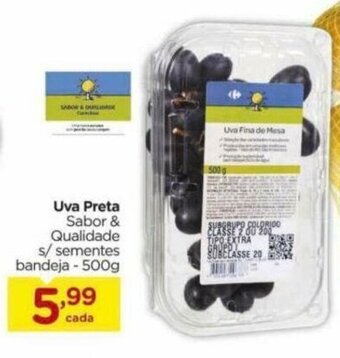 Carrefour Uva Preta 500g oferta