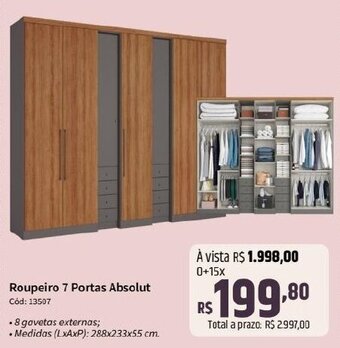 Deltasul Roupeiro 7 Portas Absolut oferta