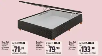 Deltasul Base Baú Solteiro 88x40 Quintana Cód: 42709 oferta