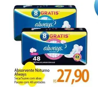 Atacadão Absorvente Noturno Always 48 unidades oferta
