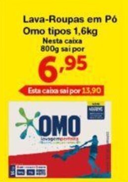 Roldão Lava-roupas em po Omo 1.6kg oferta