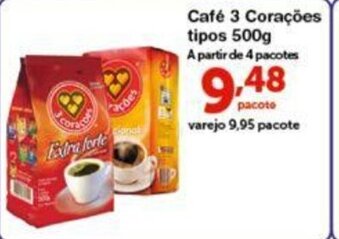 Roldão Cafe 3 Coracoes 500g oferta