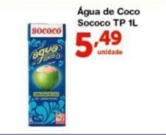 Roldão Agua de Coco Sococo 1L oferta