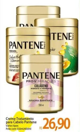 Atacadão Creme Tratamento para Cabelo Pantene Vários tipos Pote com 550ml/600ml oferta