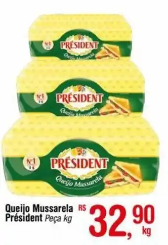 Fort Atacadista Queijo Mussarela Président Peça kg oferta