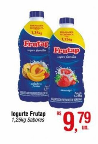 Fort Atacadista logurte Frutap 1,25kg Sabores oferta