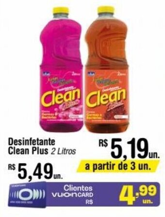 Fort Atacadista Desinfetante Clean Plus 2 Litros oferta