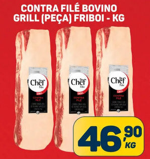 Dom Atacadista CONTRA FILÉ BOVINO GRILL (PEÇA) FRIBOI - KG oferta