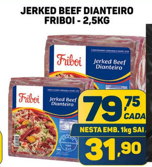 Dom Atacadista JERKED BEEF DIANTEIRO FRIBOI - 2,5KG oferta