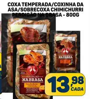 Dom Atacadista COXA TEMPERADA/COXINHA DA ASA/SOBRECOXA CHIMICHURRI PERDIGÃO NA BRASA - 800G oferta
