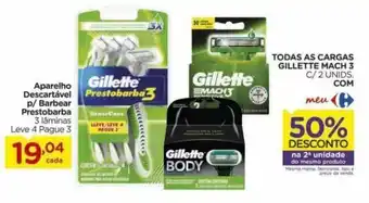 Carrefour Aparelho Descartavel p/ Barbear Pretobarba oferta