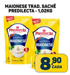 Dom Atacadista MAIONESE TRAD. SACHÊ PREDILECTA - 1,02KG oferta