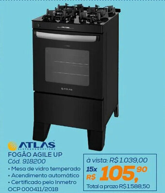 Lojas Colombo ATLAS FOGÃO AGILE UP Cód. 918200 oferta