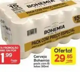 Cerveja bohemia pack 15 latas 310ml