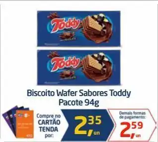 Tenda Atacado Biscoito wafer toddy 94g oferta