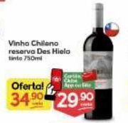 Supermercados Princesa Vinho chileno reserva des hielo 750ml oferta
