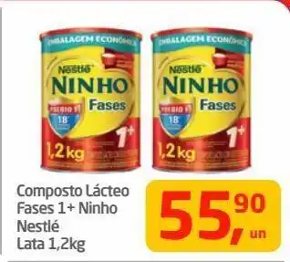 Tenda Atacado Composto lácteo fases 1+ ninho nestlé 1.2kg oferta