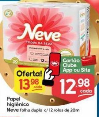 Supermercados Princesa Papel higiênico neve 12 rolos 20m oferta