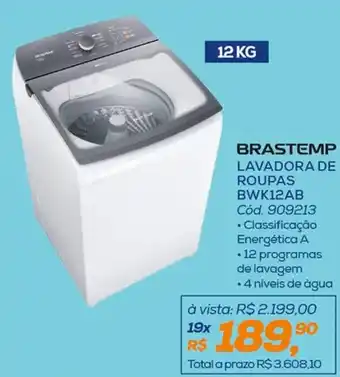 Lojas Colombo BRASTEMP LAVADORA DE ROUPAS BWK12AB oferta