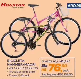 Lojas Colombo HOUSTON BICICLETA HAMMER/MAORI Cód. 920120/920110 oferta
